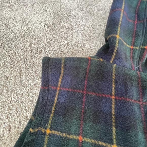 Lauren Ralph Lauren Tartan Plaid Fleece Vest With Hood Size L - Picture 7 of 9